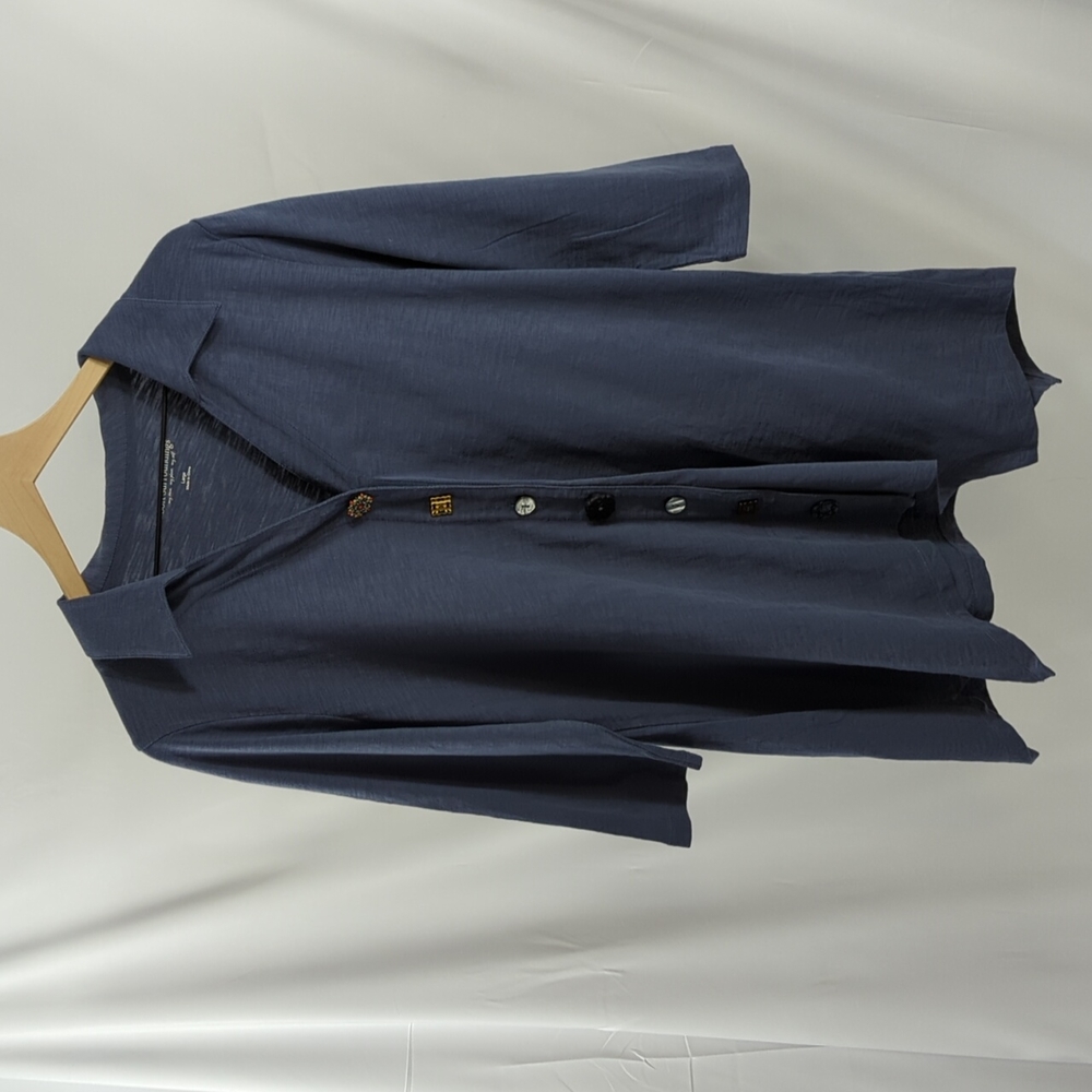 Soft Surroundings Boho Blue Artsy Tunic